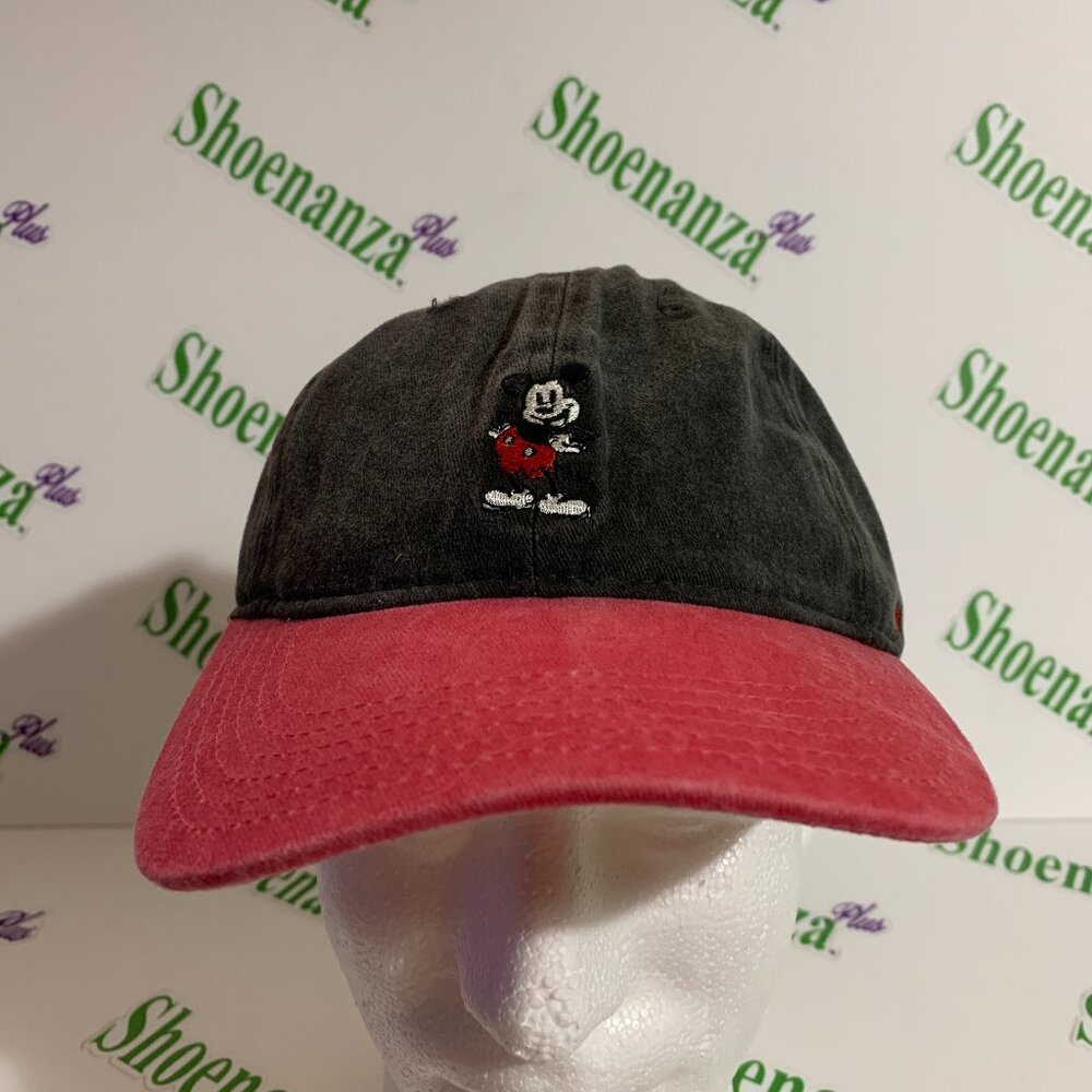 RSVLTS Hat Disney Store Mickey Mouse Snapback Cotton Distressed Black Red Cap